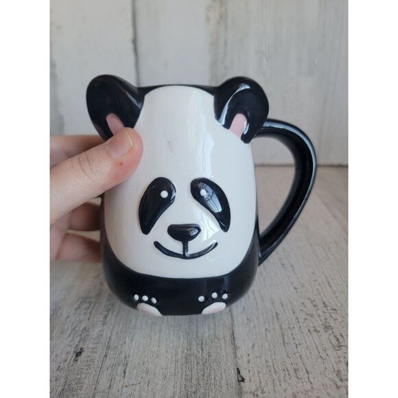 Tag 3D panda bear face mug cup kitchenware - Picture 2 of 11